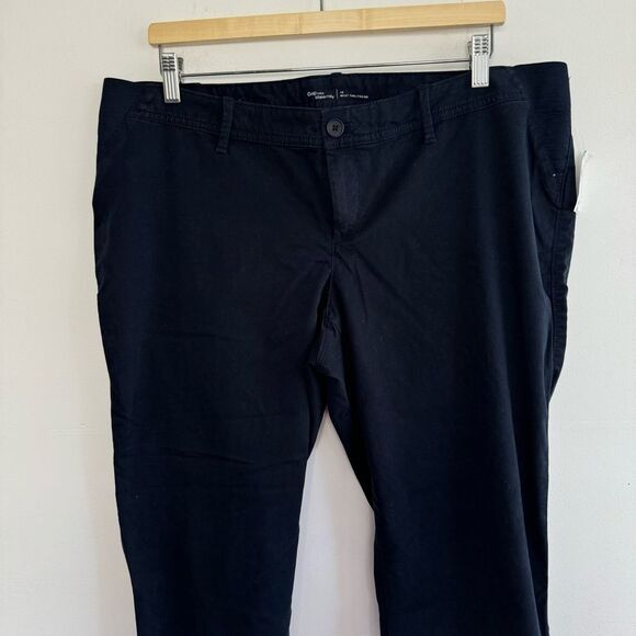 NWT Gap Maternity Best Girlfriend Navy Blue Khaki Pants Inset Panel Size 16 - Picture 3 of 10